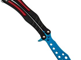 Тренировочный нож бабочка (балисонг) CS GO Скат, Blue