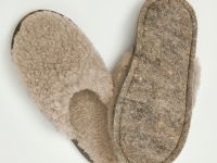 Тапочки шерстяные бежевые