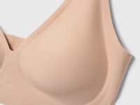 Бесшовный бюстгальтер с формованными чашками, Бежевый