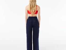 Женские хлопковые брюки Lacoste свободного кроя