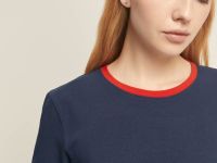 Футболка slim fit из хлопкового джерси