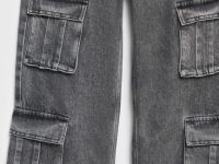 Джинсы с карго-карманами для мальчиков, Серый