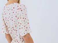 Платье миди из вискозы, Белый