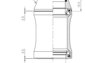 Рулевая колонка FSA Orbit CE-CX NO.8B-CX 1 1/8" интегрированная gnn (черный посадочный 42 мм / внешний 46 мм)