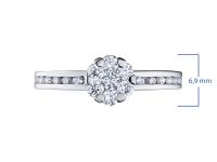 Кольцо из белого золота с бриллиантами э4701кц10184800