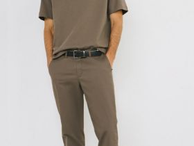 Брюки из твила, Коричневый