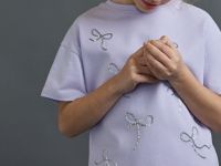 Футболка с пайетками для девочек, Фиолетовый