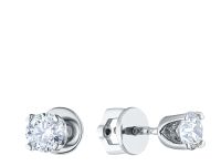 Пусеты из белого золота с бриллиантами э4001пс11102400