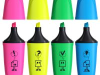 Набор текстовыделителей Berlingo "Textline HL100" мини, 4 цв., 1-5мм, европодвес