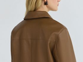 Куртка из искусственной кожи, Желтый