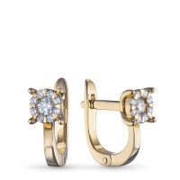 Серьги из желтого золота с бриллиантами э0301сг01182100