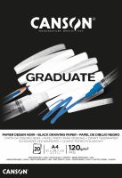 Альбом-склейка для смешанных техник Canson "Graduate" A4 20 л 120 г, черная бумага