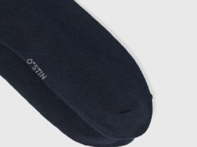 Высокие носки в рубчик, Синий