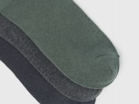 Высокие носки в рубчик, 3 пары, Зеленый