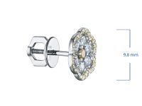 Пусеты из белого золота э4712пс12210604