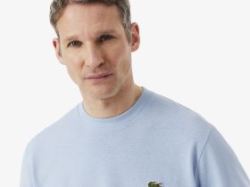 Мужская хлопковая футболка Lacoste из смеси льна