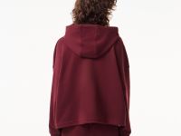 Женская хлопковая толстовка Lacoste с капюшоном