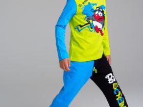 Фуфайка трикотажная для мальчиков (футболка с длинными рукавами)