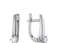 Серьги из белого золота с бриллиантами э0901сг03220202