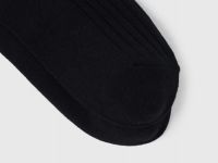 Носки в рубчик с люрексом, Черный