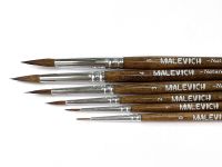 Кисть колонок микс №1 круглая Малевичъ "Nature"