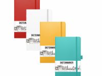 Блокнот для зарисовок Sketchmarker 13*21 cм 80 л 140 г, обложка Небесно-голубой