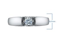 Помолвочное кольцо из серебра э0612кц04200102_white