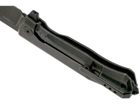 Складной нож LionSteel MT01B BW, сталь M390, рукоять Black titanium