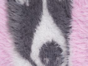 Пушистый джемпер с принтом собаки, Розовый