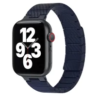 Ремешок WIWU Carbon Fiber Pattern для Apple Watch 42/44/45/49mm магнитная застежка (Wi-WB009) (синий)