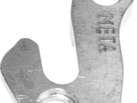 Держатель заднего переключателя "петух" Meta №234 фрезерованный (серебристый)