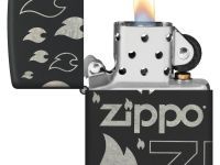 Зажигалка ZIPPO Classic с покрытием Black Matte, латунь/сталь, черная, матовая