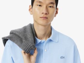 Мужская рубашка-поло Lacoste свободного кроя из плотного хлопка