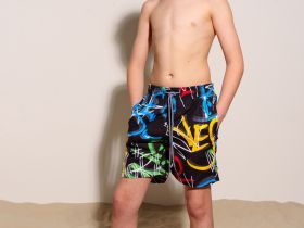 Шорты текстильные плавательные для мальчиков, длинные