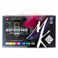 Набор акрила Мастер-Класс "Basic colours" 6 шт х18 мл, в пластиковм коррексе с европодвесом