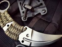 Нож с фиксированным клинком керамбит Extrema Ratio K-TALON, сталь N690, рукоять алюминий, черный