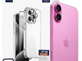 Комплект защиты 3 в 1 Wiwu (WI-IP001) для Apple iPhone 16 Plus (чехол/стекло/стекло для камеры)