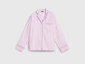 Рубашка пижамная в полоску, Розовый