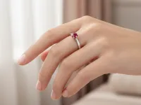 Кольцо из серебра с рубином э0604кц05220202