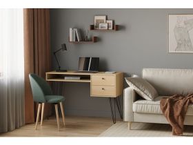 Письменный стол Крейн-2 120x50 Дуб Барбера/Черный