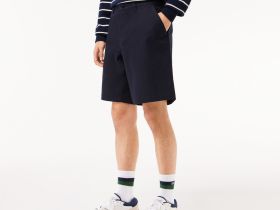 Мужские хлопковые шорты Lacoste прямого кроя