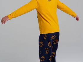 Комплект трикотажный для мальчиков: фуфайка (футболка с длинными рукавами), брюки