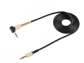 Кабель Hoco UPA02 AUX Spring Audio с микрофоном (3.5mm) на (3.5mm) 200см силиконовый (черный)