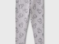 Серые легинсы в рубчик с принтом Hello Kitty для девочки Глория Джинс
