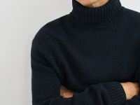 Свитер с содержанием шерсти, Синий
