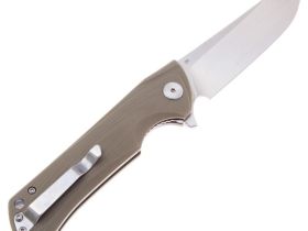 Складной нож Bestech Paladin 100 мм, сталь D2, рукоять G10, бежевый