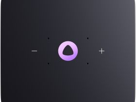 Умная колонка Яндекс Станция Миди с Алисой и Zigbee Оранжевая