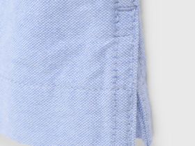 Рубашка из ткани оксфорд с коротким рукавом, Голубой