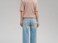 Легкий джемпер-поло прямого кроя