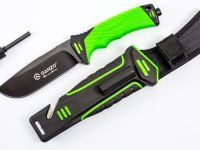 Нож для выживания с огнивом и точилкой Ganzo G8012, зеленый